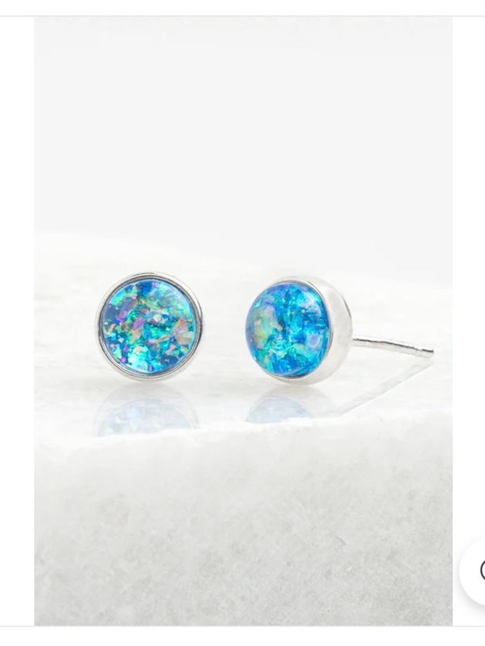 lora blue and silver earrings